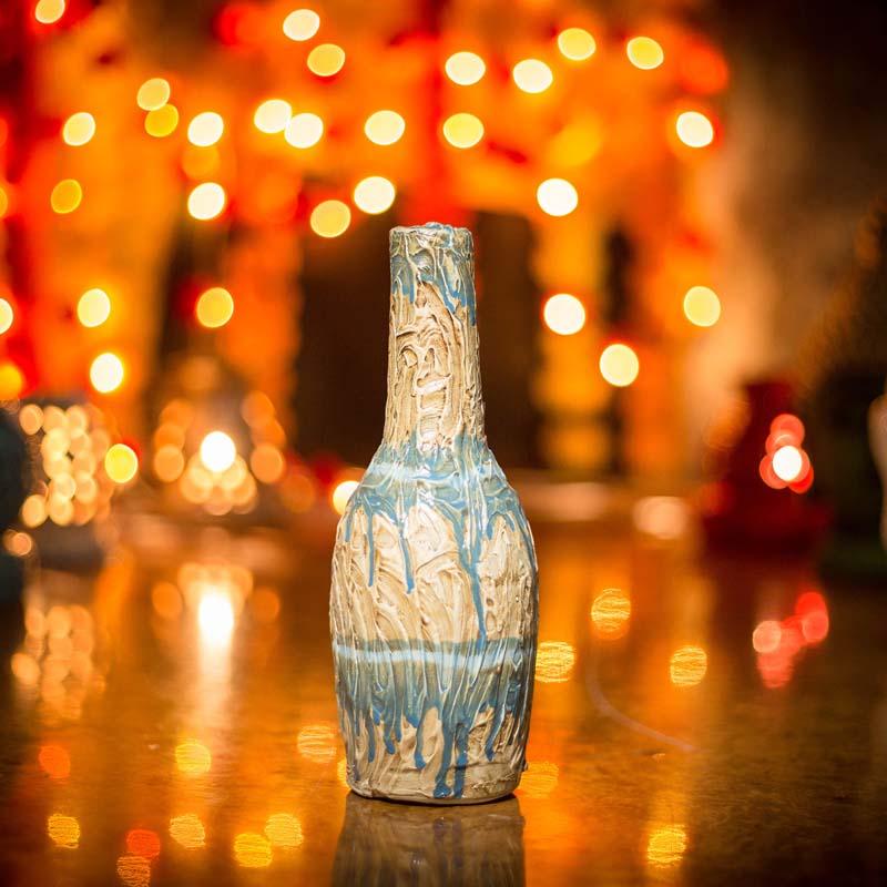 Pastel Color Dripping Paint Design Ceramic Vase