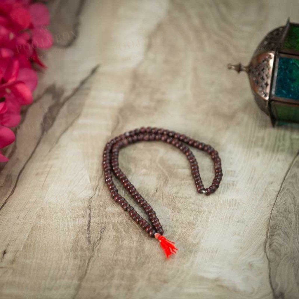 Antique Brown Wood Mala Pooja Items