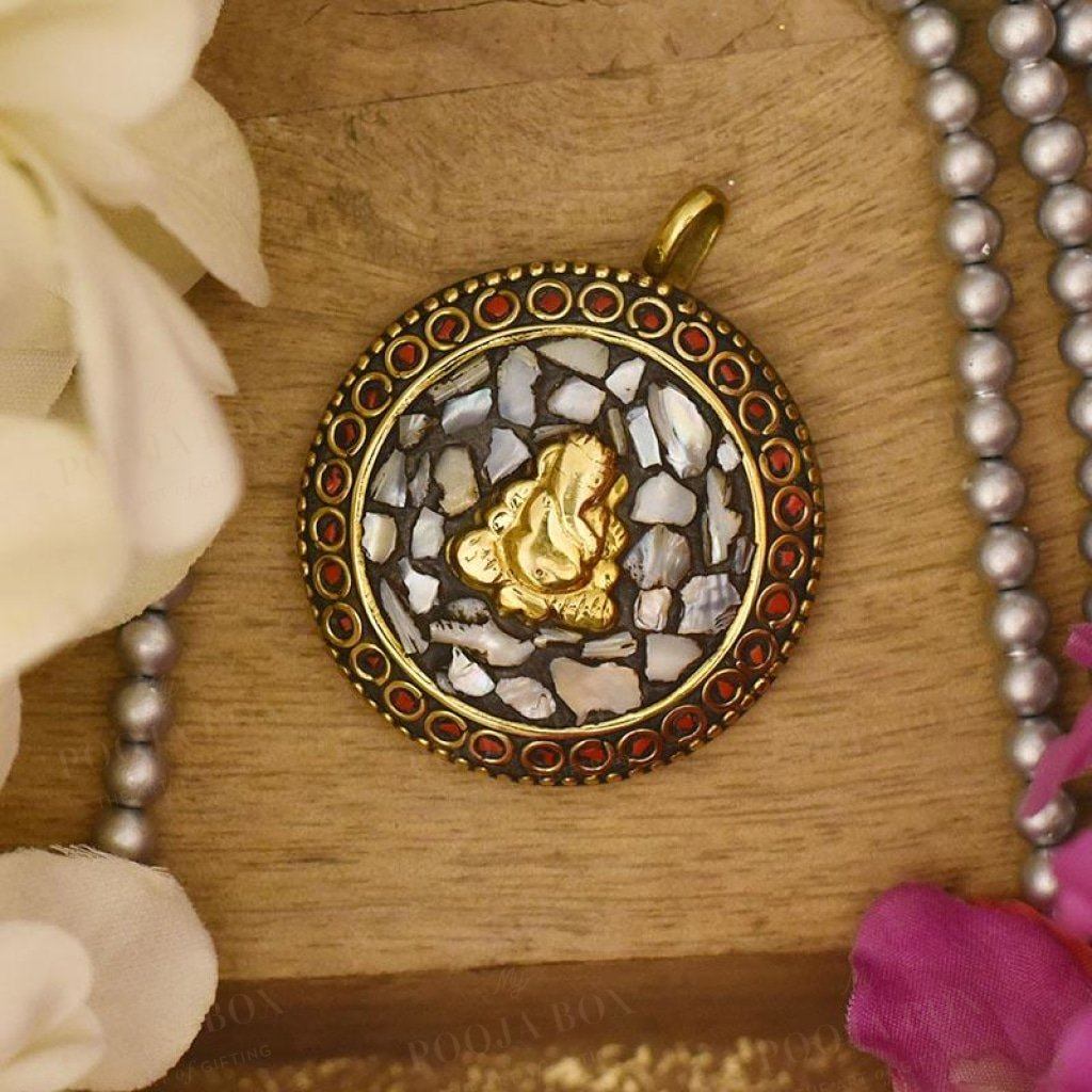 Elegant Stone Ganesha Pendant