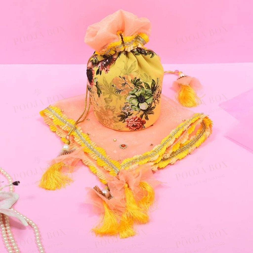 Spiced Yellow Handcrafted Potli