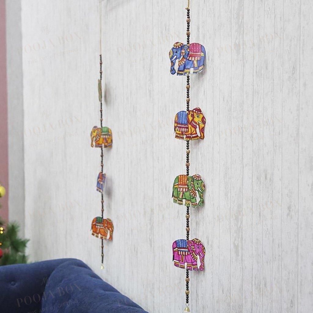 Buy Hand Painted Elephant Wall Hanging Decoration Online in India
