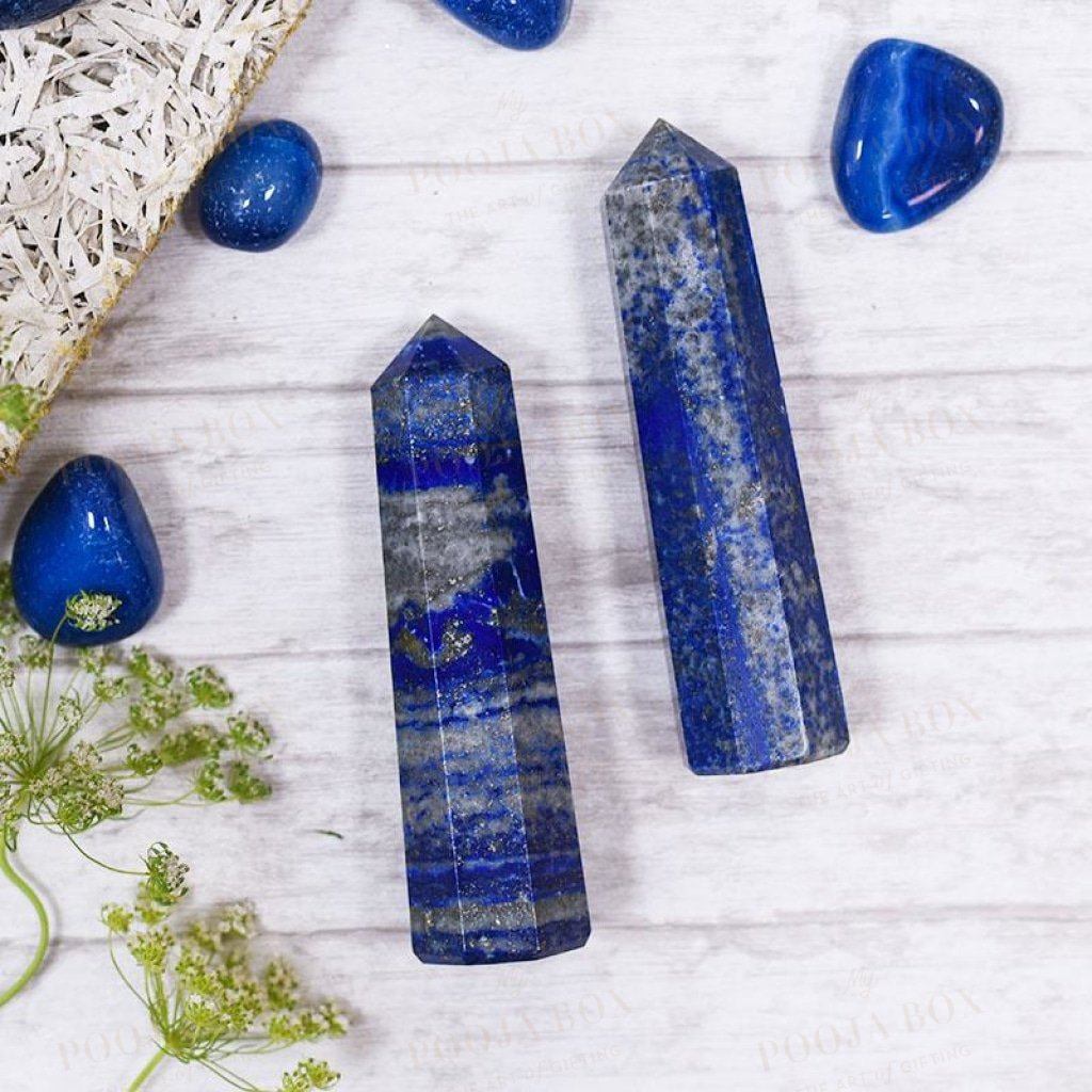 Lapis Lazuli Tower/Pencil (Set of 2) | Self Confidence