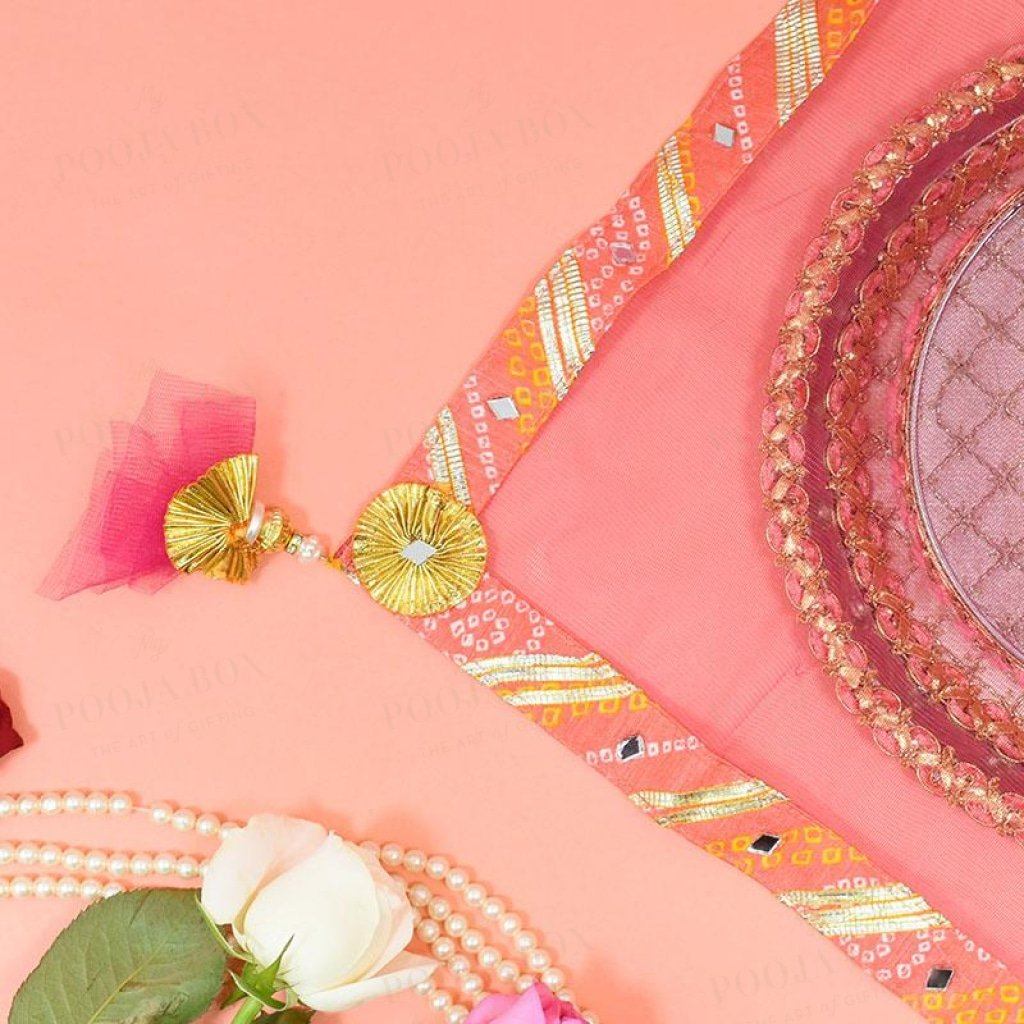 Pastel Rani Jaipuri Thali Cover Pink