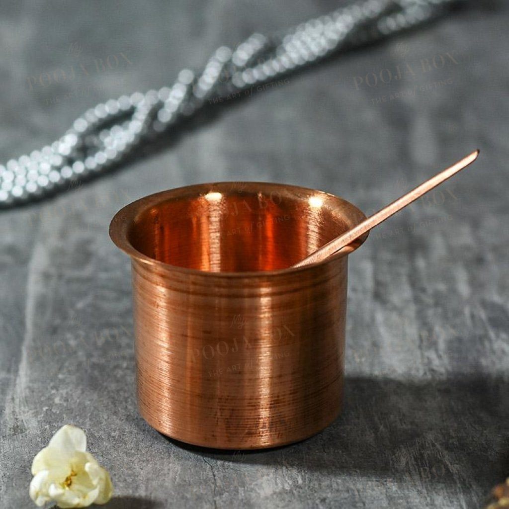 Traditional Copper Achmani for Pooja