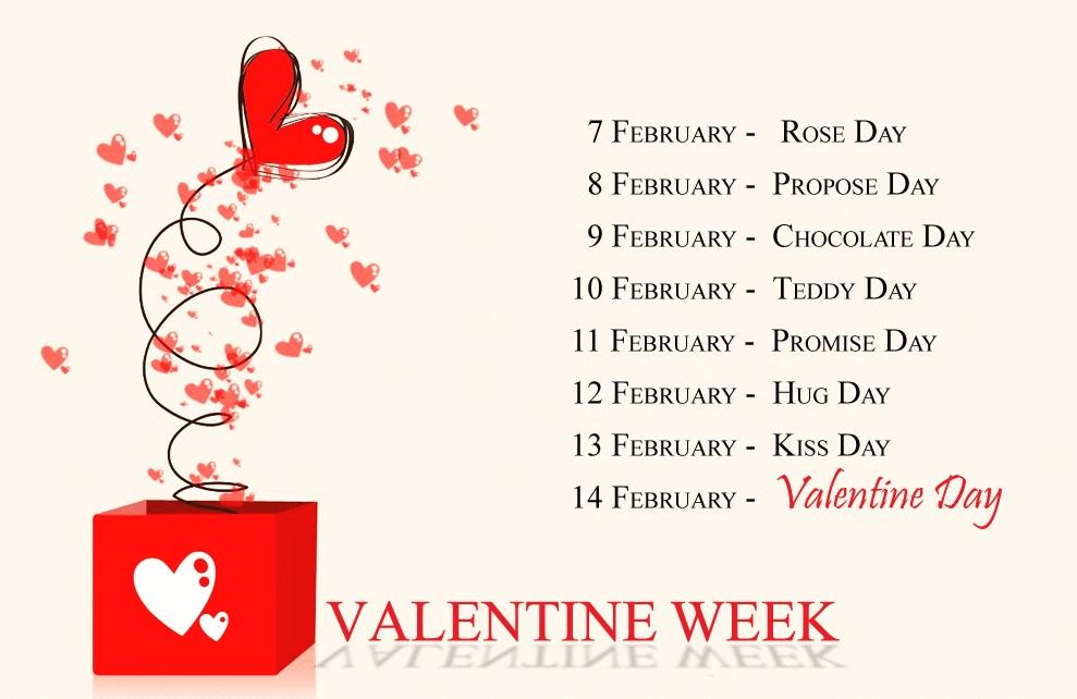 list of the days of valentine week
