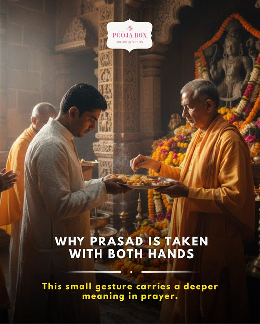 Why Prasad Is Taken With Both Hands