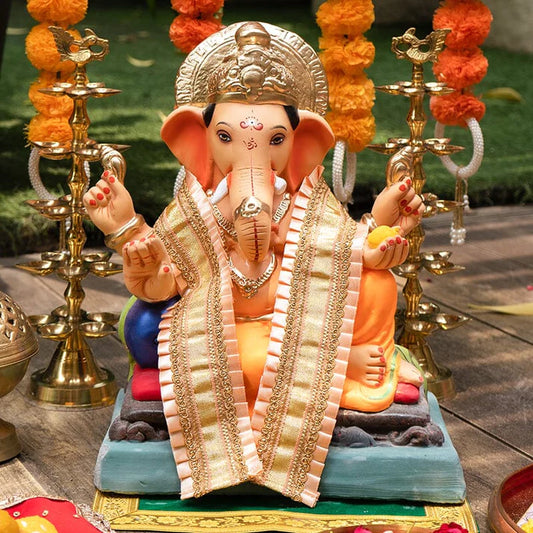 Banner image of a blog titled significance of type of ganesh idol for home.