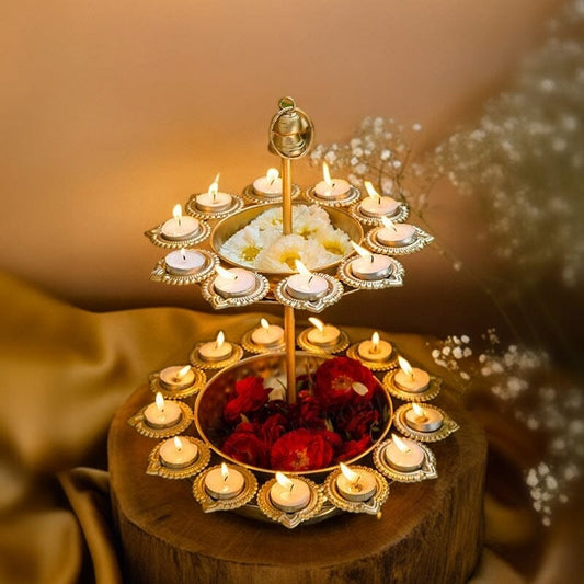 Exquisite Layer Deep Diya Urli Stand