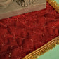 Handcrafted Red Velvet Aasan