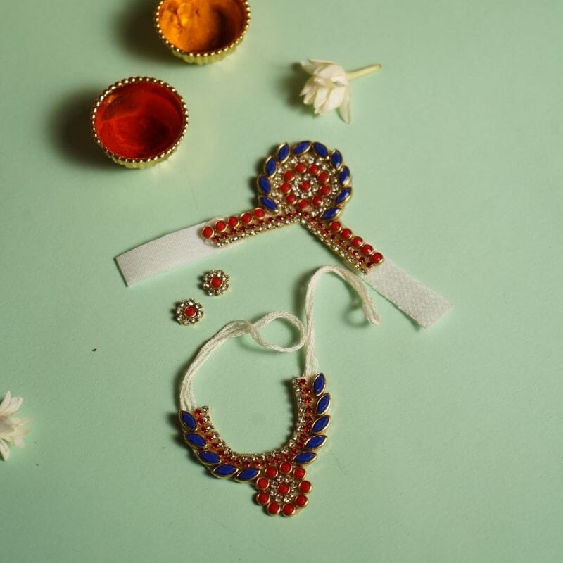 Elegant Floral Laddu Gopal Jewellery