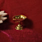 Traditional Floral Brass Diya