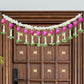 Artificial Jasmine Flower And Pink Lotus Buds Decoration Toran/ Bandhanwar