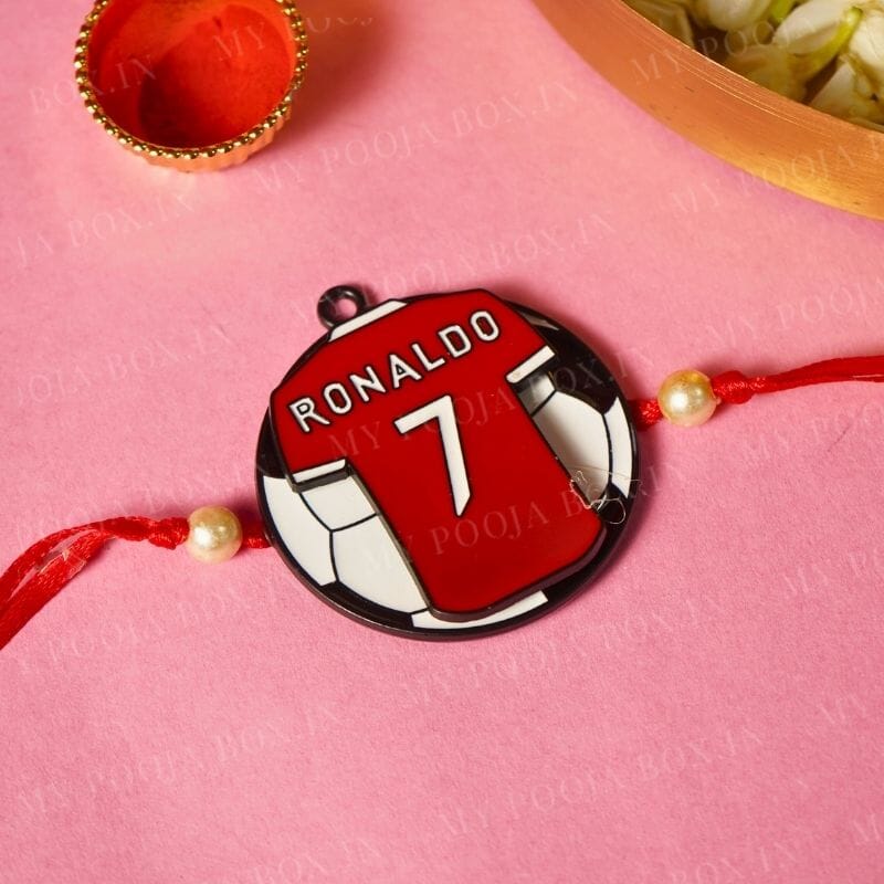 Cute Ronaldo No.7 Quirky Rakhi