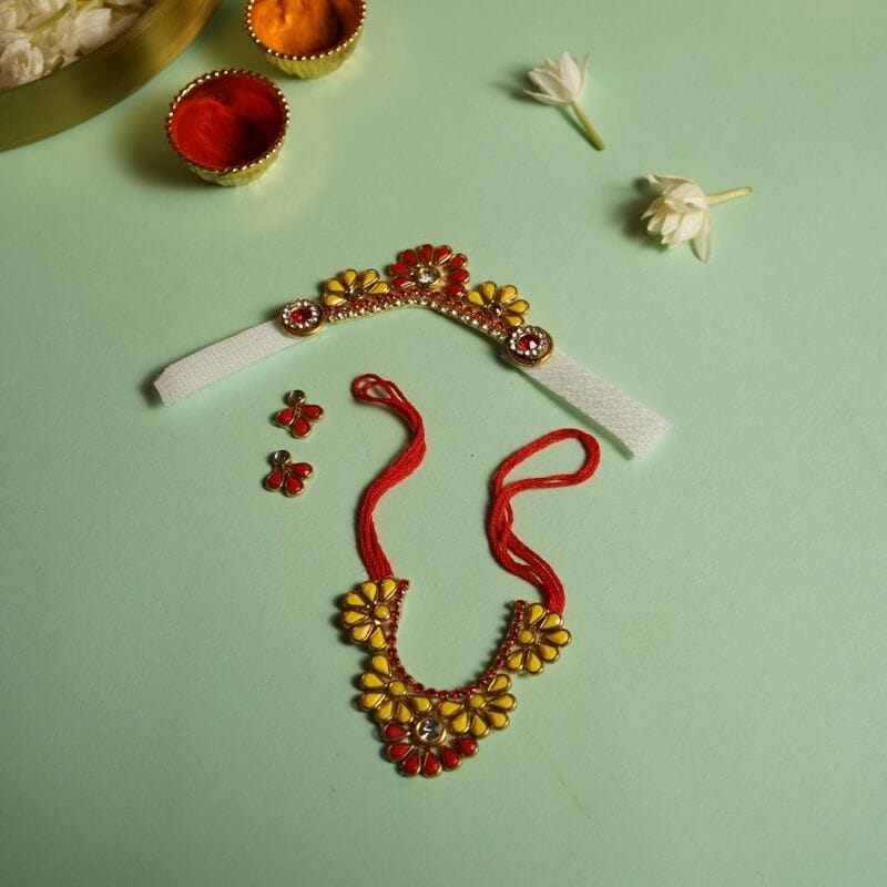 Graceful Floral Laddu Gopal Jewellery