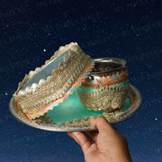 Mint Blue Gota Karwa Chauth Thali Set