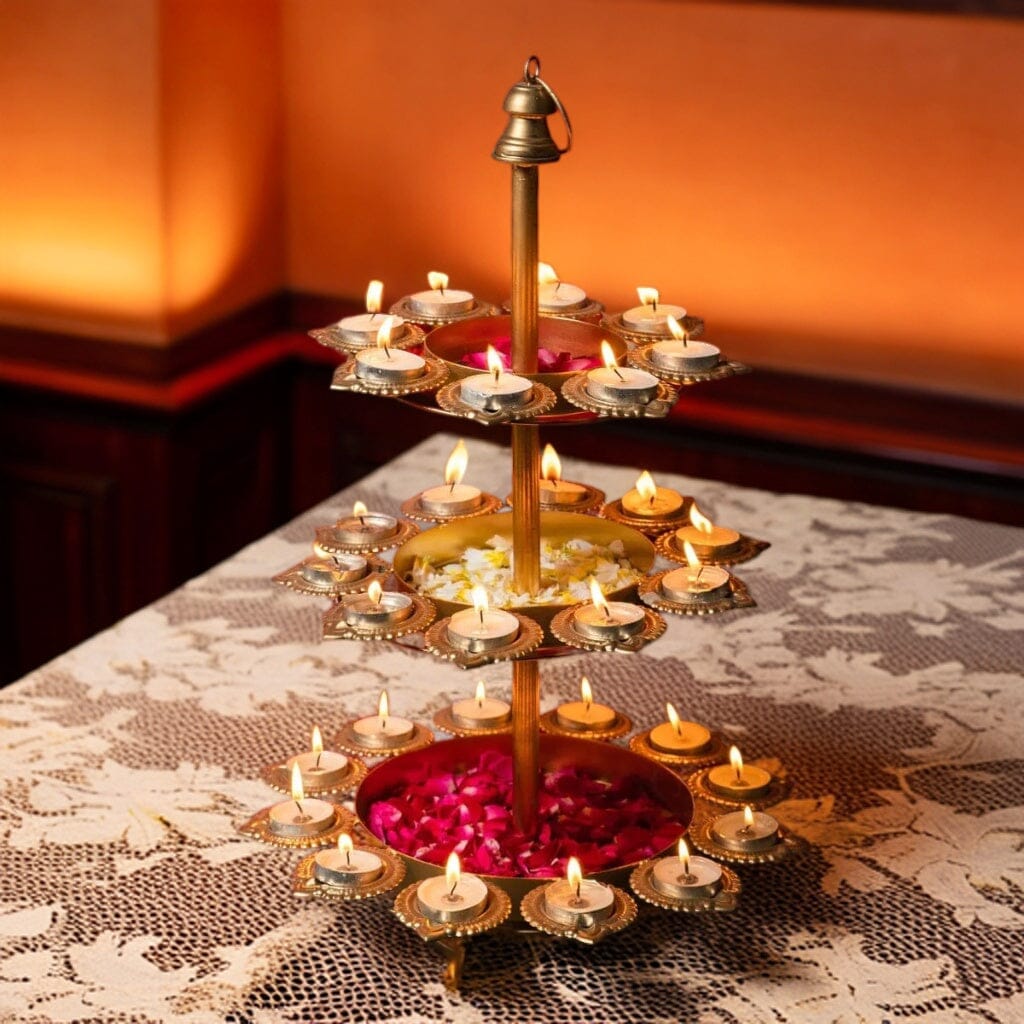 Exquisite Layer Diya Urli Stand