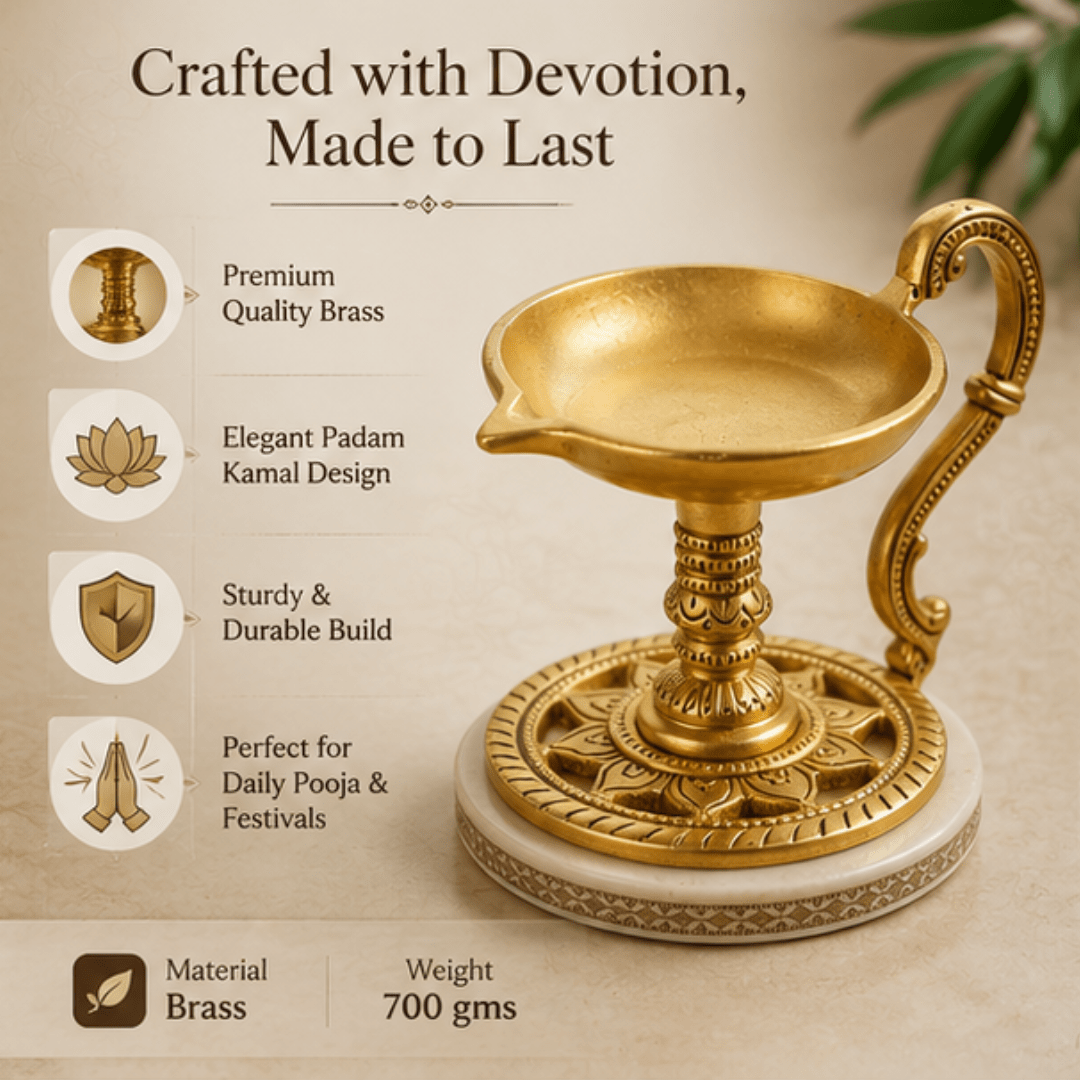 Padam Kamal Brass Oil Lamp Diya