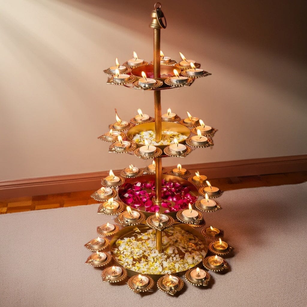 Exquisite Layer Diya Urli Stand