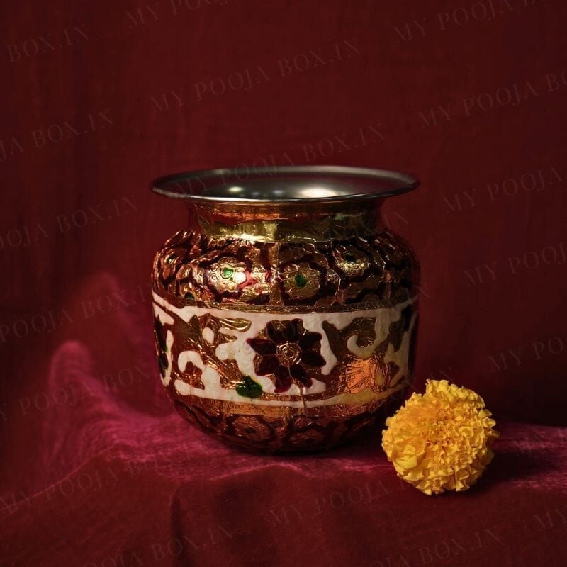 Traditional Meenakari Pooja Lota