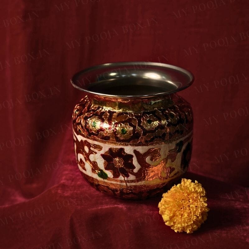 Traditional Meenakari Pooja Lota