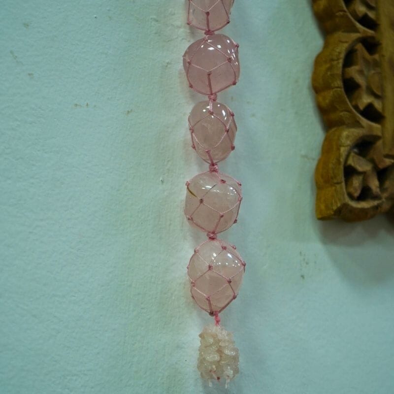 Rose Quartz Natural Healing Crystal Hanging
