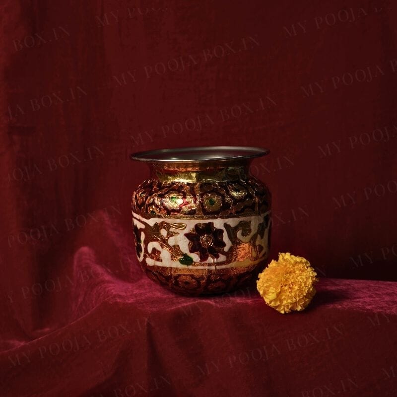 Traditional Meenakari Pooja Lota