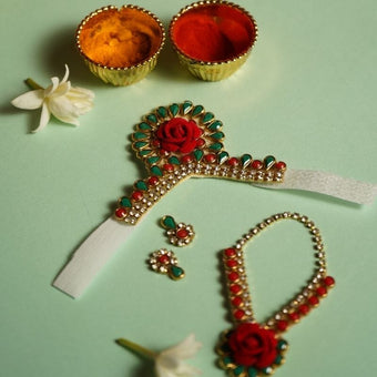 Rose Floral Laddu Gopal Jewellery