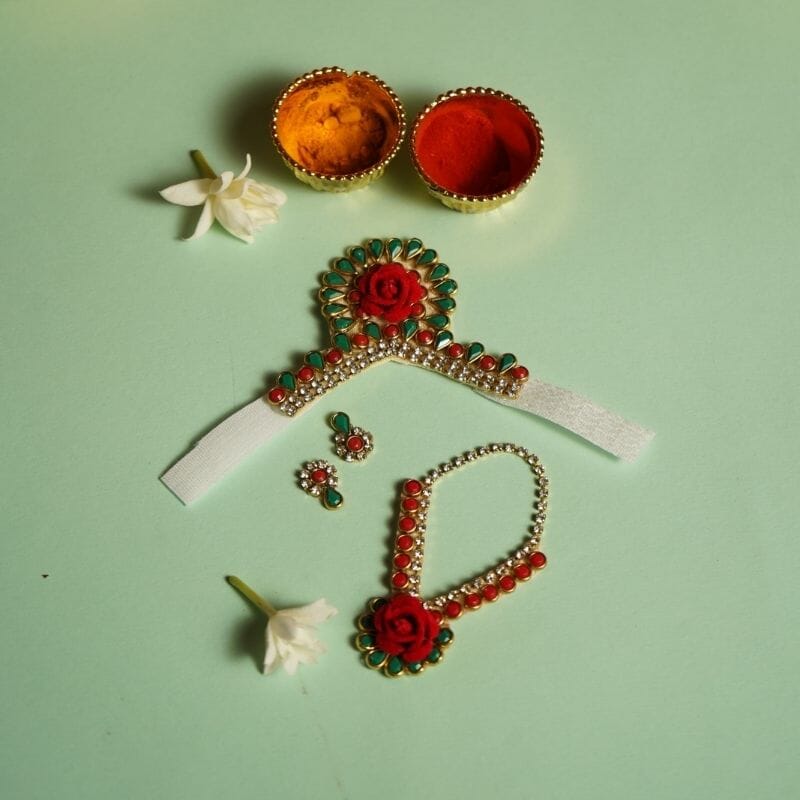 Rose Floral Laddu Gopal Jewellery
