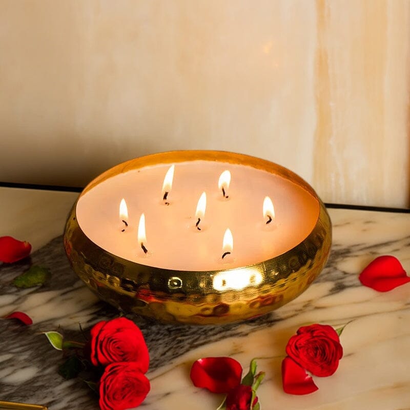Brass Finish Luxury Scented Candle Urli