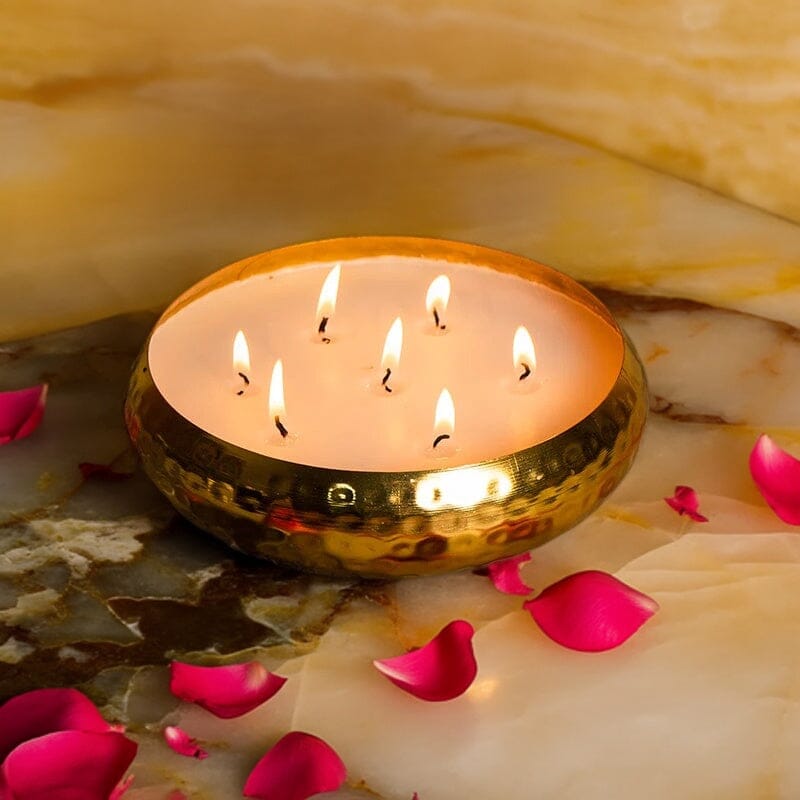 Brass Finish Luxury Scented Candle Urli
