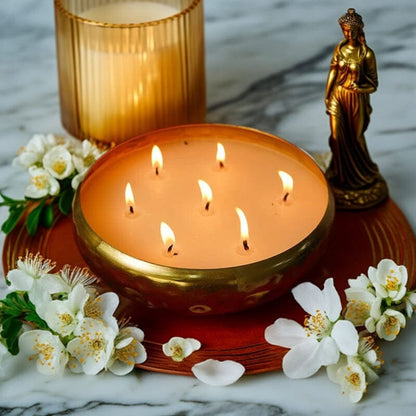 Brass Finish Luxury Scented Candle Urli