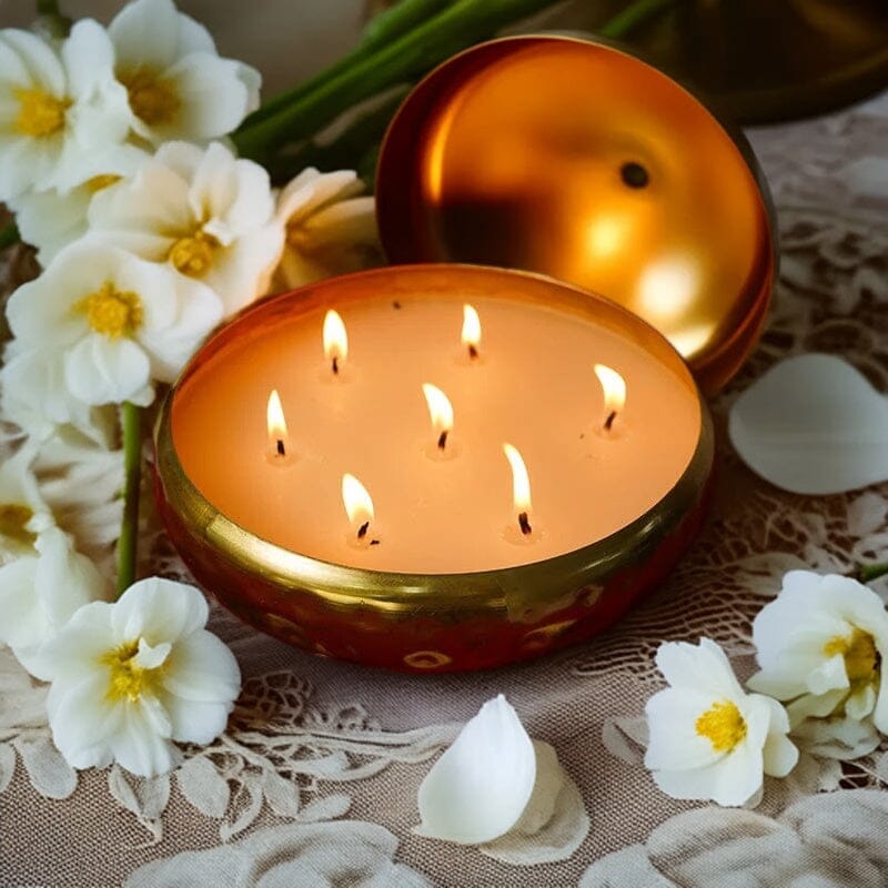 Brass Finish Luxury Scented Candle Urli