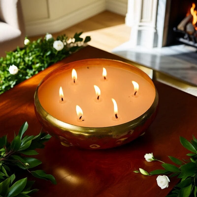 Brass Finish Luxury Scented Candle Urli