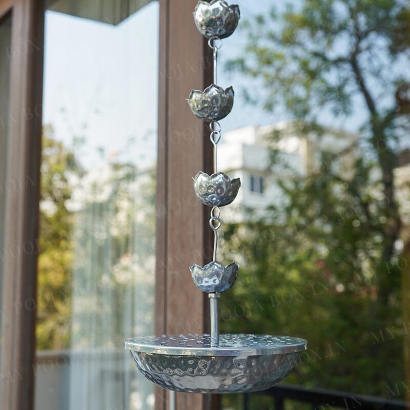 Silver Finish Lotus Hanging Fumer