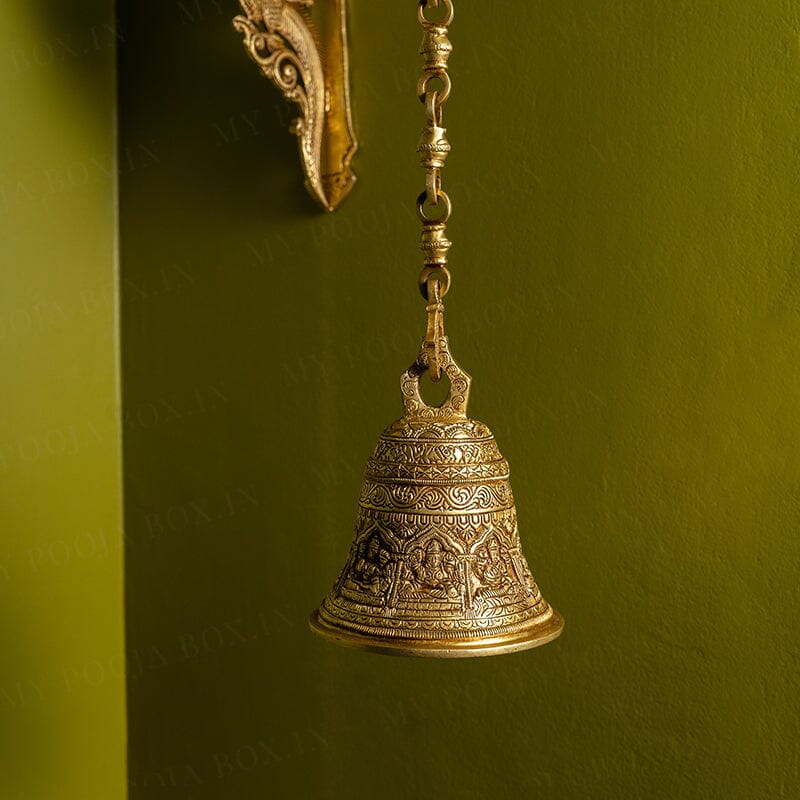 Engraving Brass Hanging Astalaxmi Bell