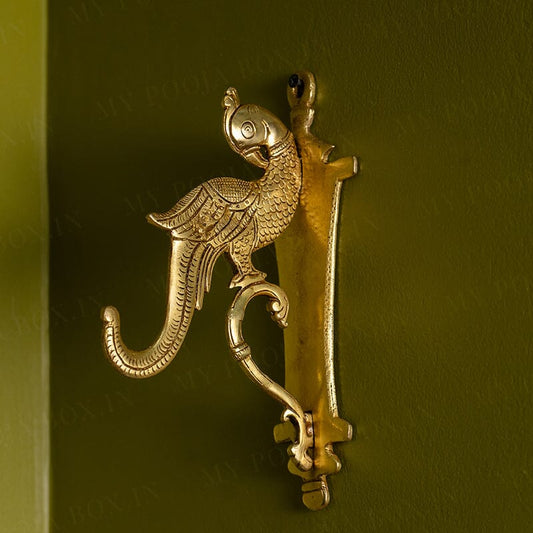 Peacock Intricate Brass Wall Bracket