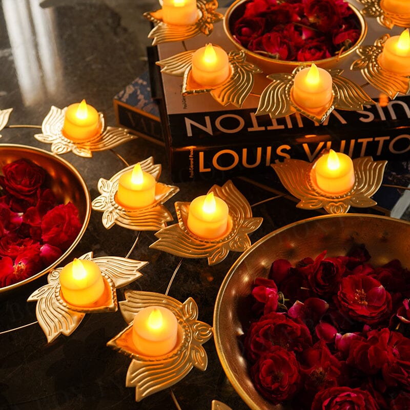 Astounding Lotus Diya Urli