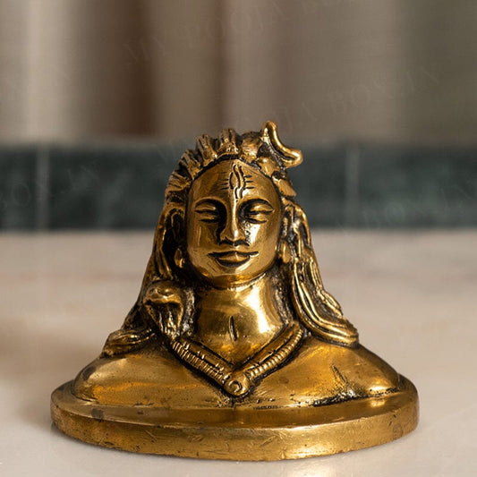 Brass Adiyogi Idol