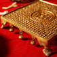 Brass Antique Flower Design Chowki