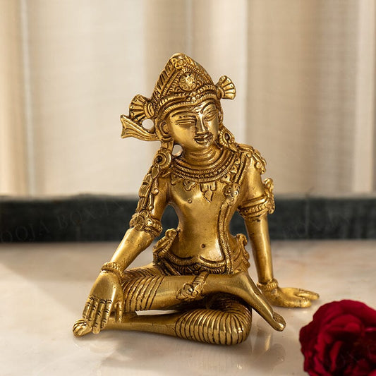 Lord Indra Dev Brass Idol