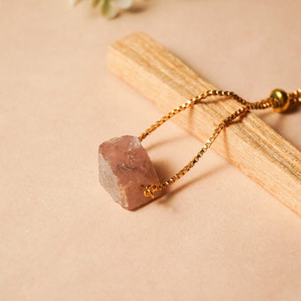 Rose Quartz Natural Crystal Bracelet
