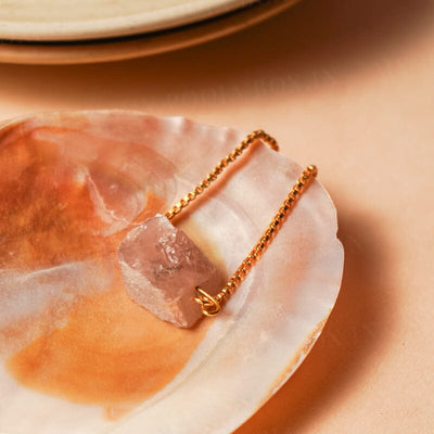 Rose Quartz Natural Crystal Bracelet