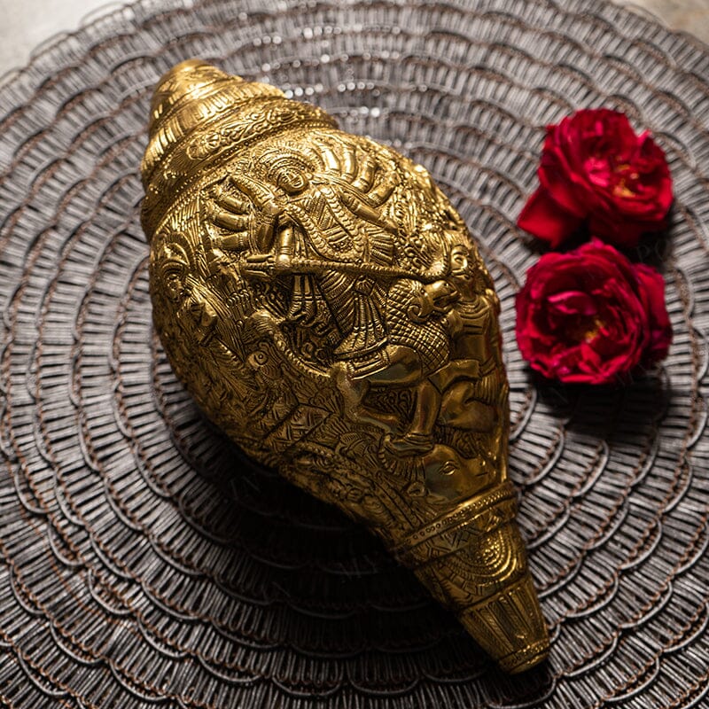 Kali Mata Engraving Shankh