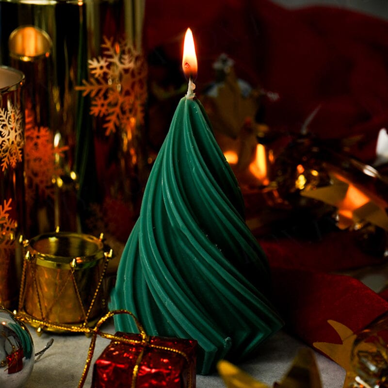 Scented Spiral Christmas Tree Candle
