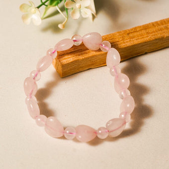 Rose Quartz Heart Healing Bracelet | Love & Affection