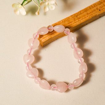 Rose Quartz Heart Healing Bracelet | Love & Affection