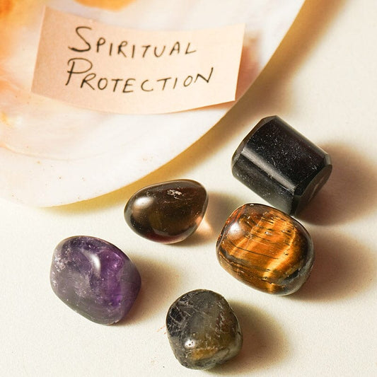 Protection Crystal Healing Tumble Stone Set