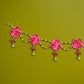 Pink Rose With Pearl Door Hanging Toran/ Bandhanwar