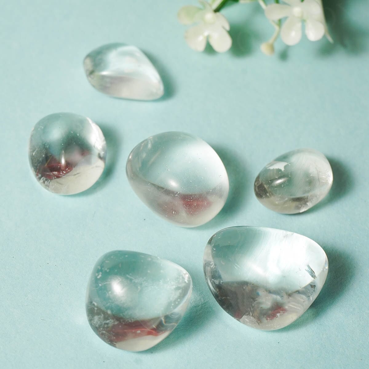 Clear Quartz Crystal Healing Tumble Stone Set