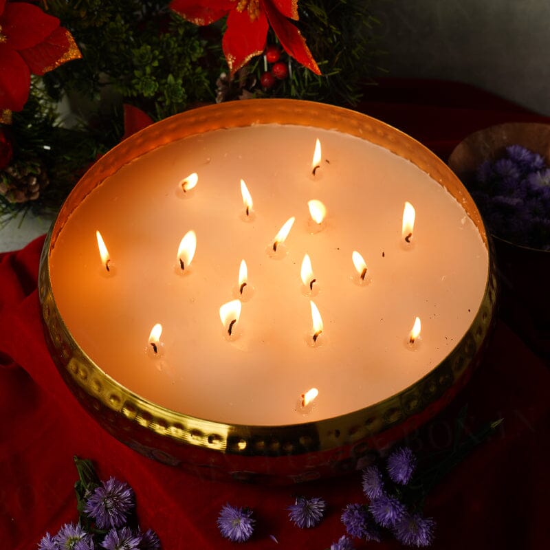Brass Finish Luxury Scented Candle Urli